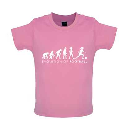 Evolution Of Woman Football Baby T Shirt