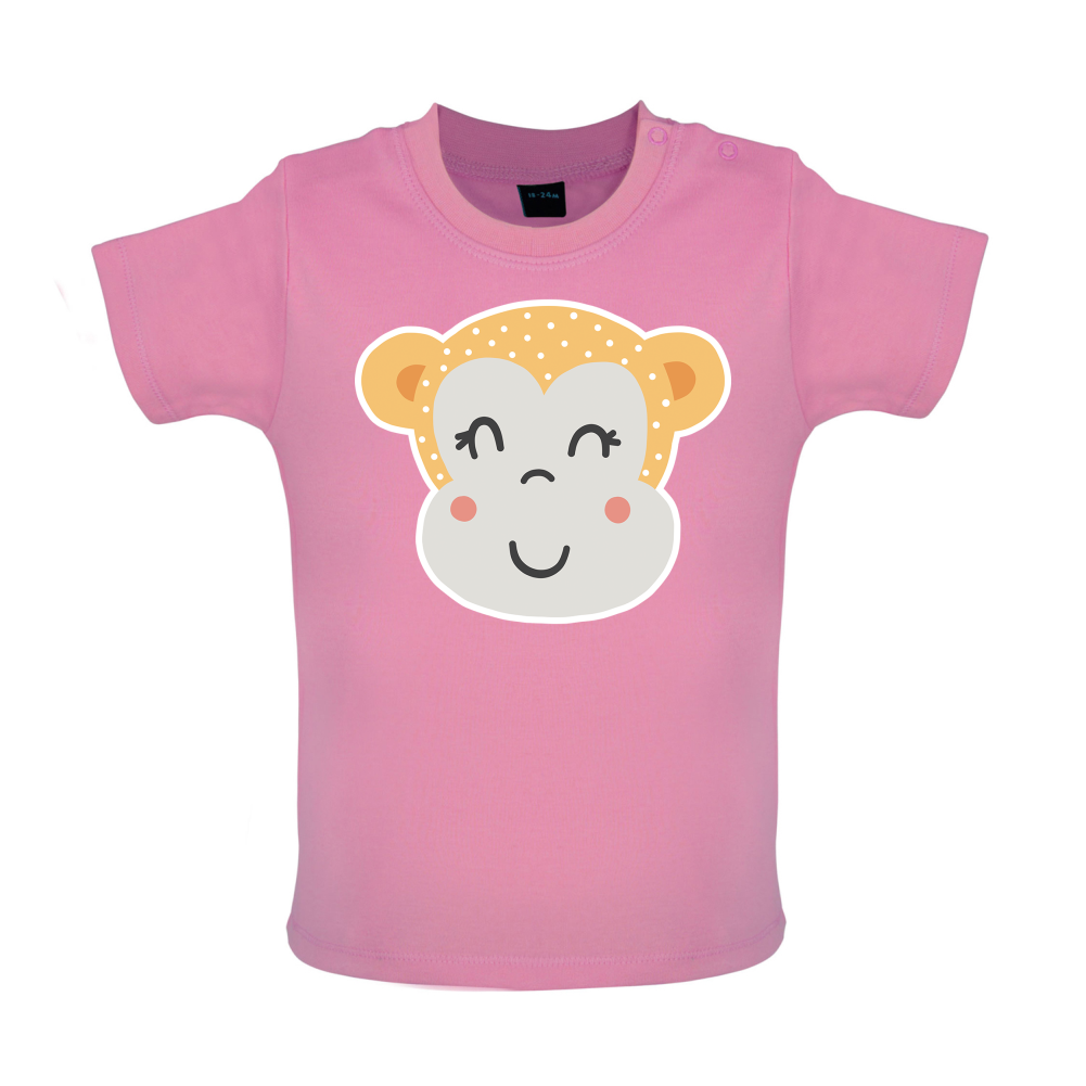 Smiley Face Monkey  Baby T Shirt