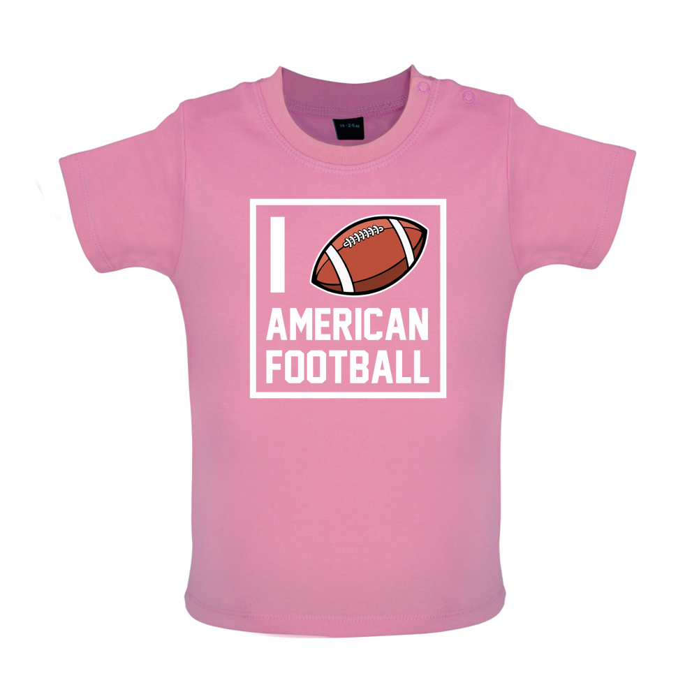 I Heart American Football Baby T Shirt