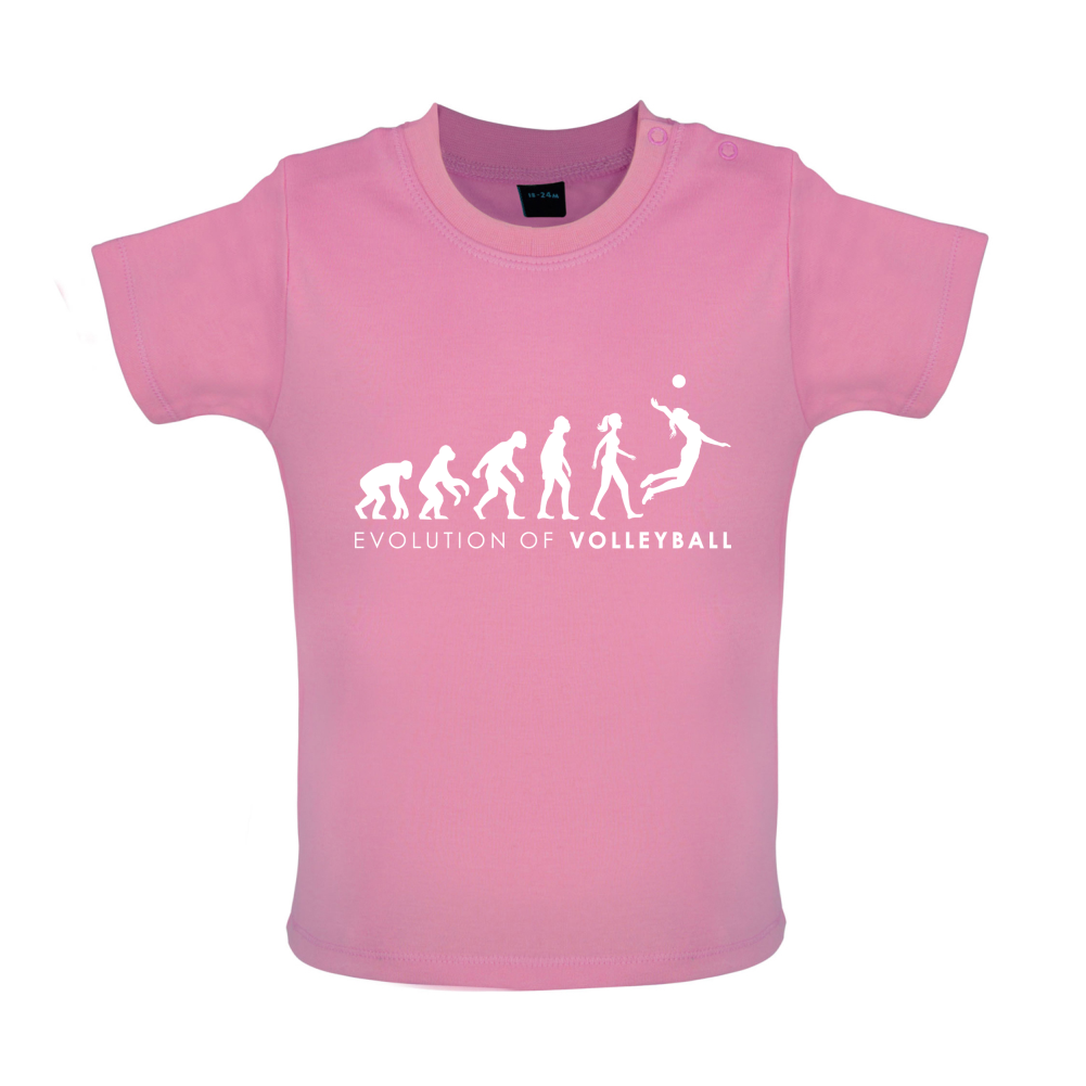 Evolution Of Woman Volleyball Baby T Shirt