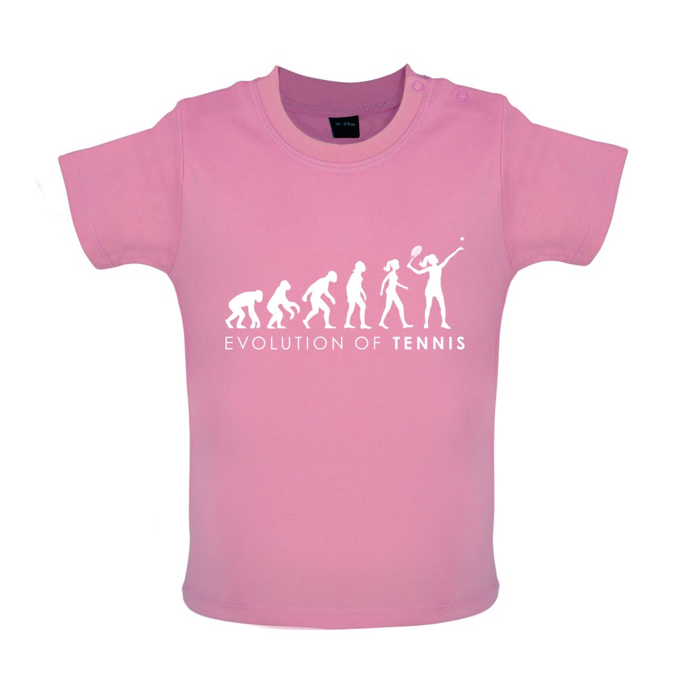 Evolution Of Woman Tennis Baby T Shirt