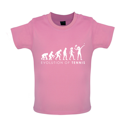 Evolution Of Woman Tennis Baby T Shirt