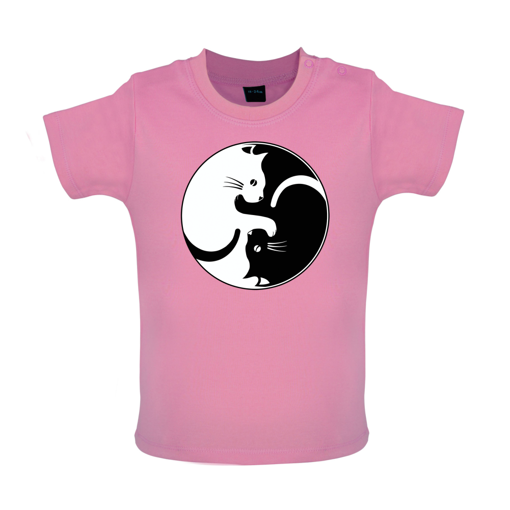 Yin Yang Cat Baby T Shirt