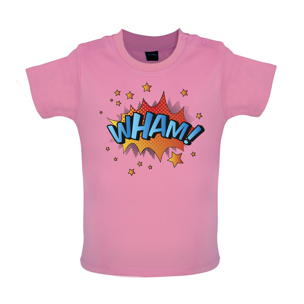 Wham! Word Art Baby T Shirt