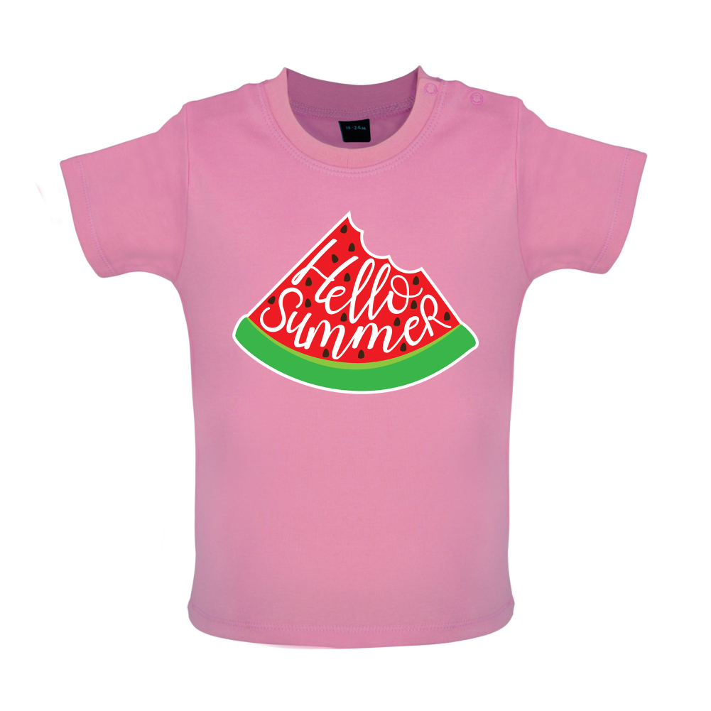 Hello Summer Watermelon Baby T Shirt