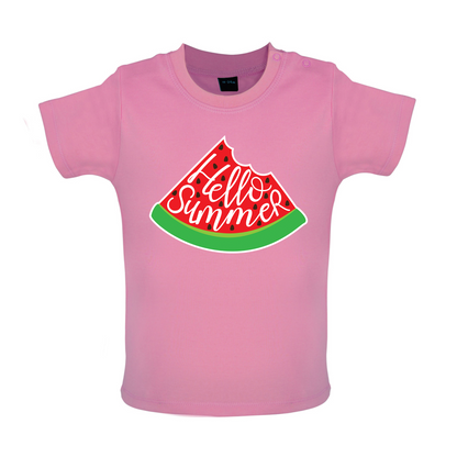 Hello Summer Watermelon Baby T Shirt