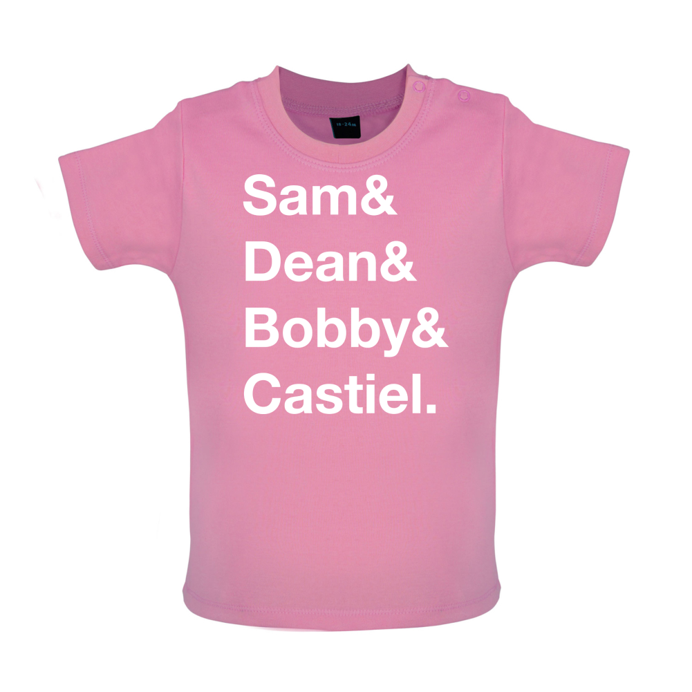 Sam & Dean & Bobby & Castiel Baby T Shirt