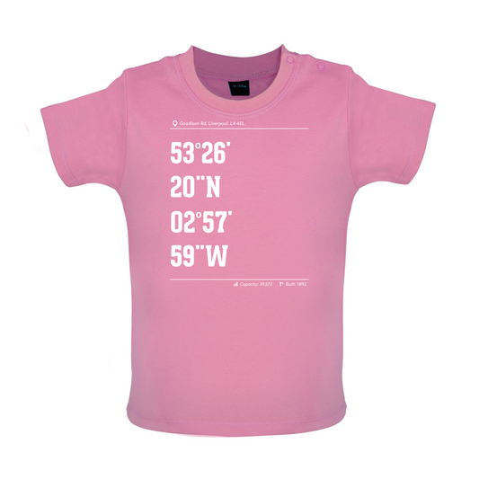 Stadium Coordinates Evertonians Baby T Shirt