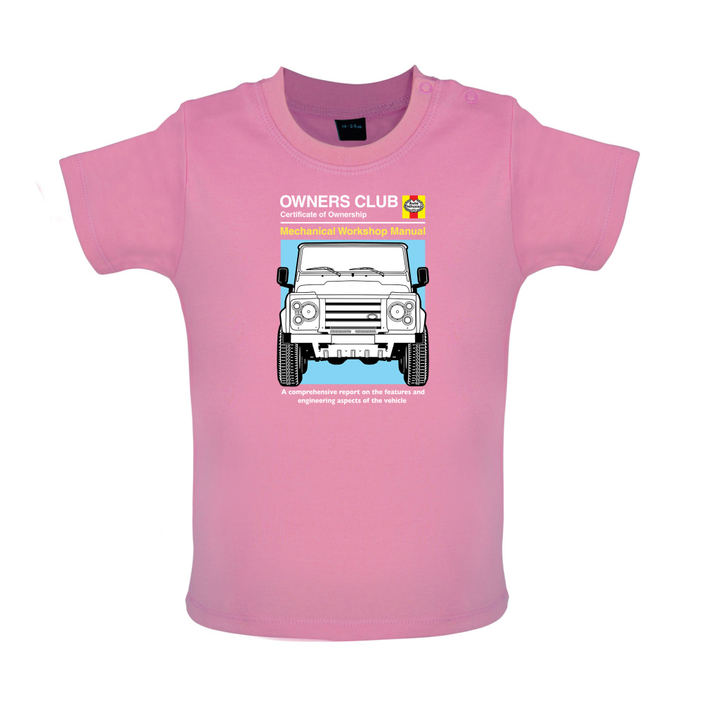 Car Owners Manual Land Rover Baby T Shirt
