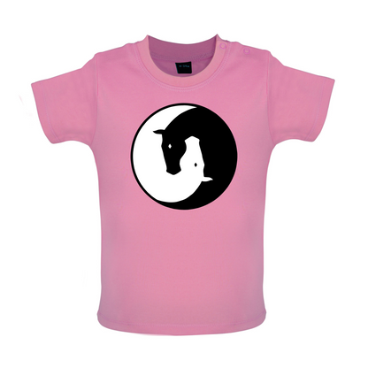 Yin Yang Horses Baby T Shirt