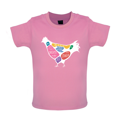 Butcher Chicken Diagram Baby T Shirt