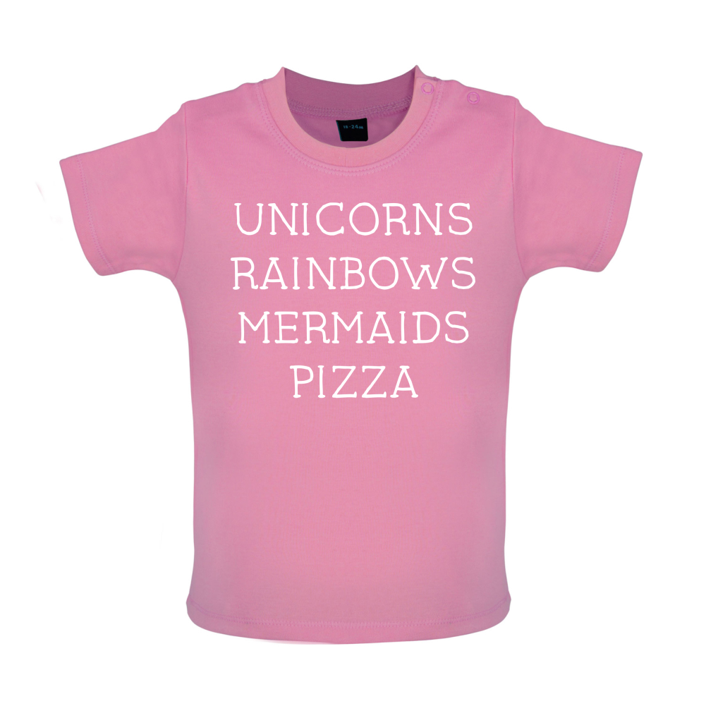 Unicorn, Rainbows, Mermaids Baby T Shirt
