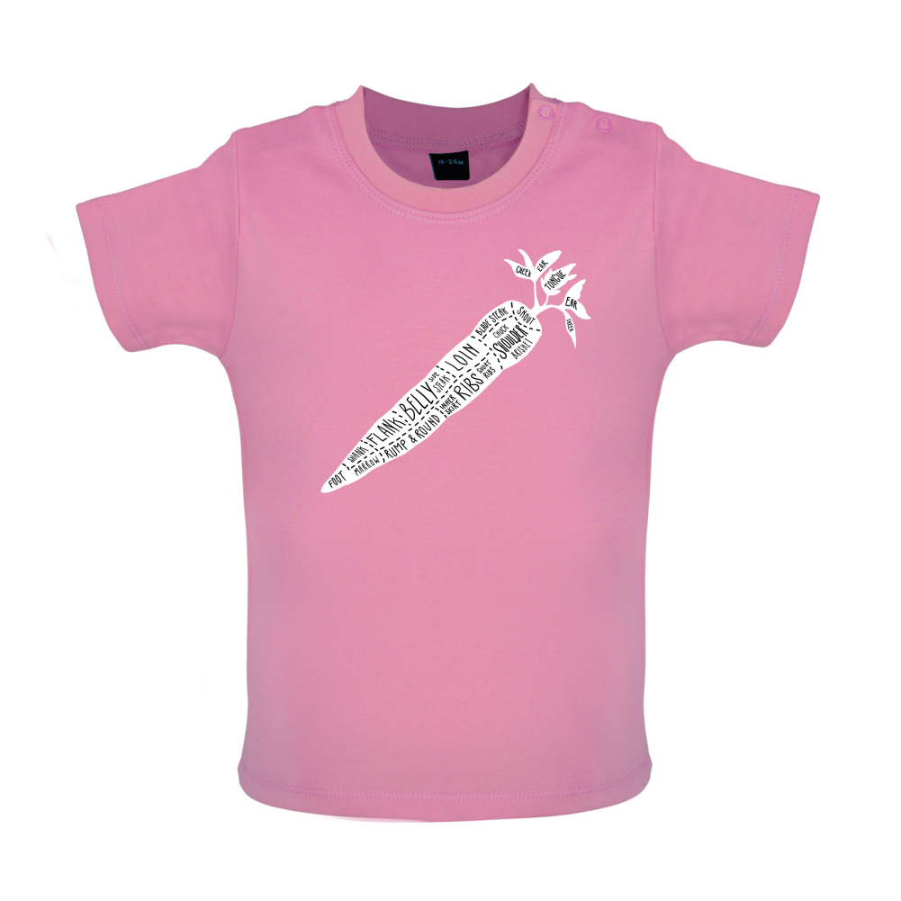 Butcher Carrot Diagram Baby T Shirt