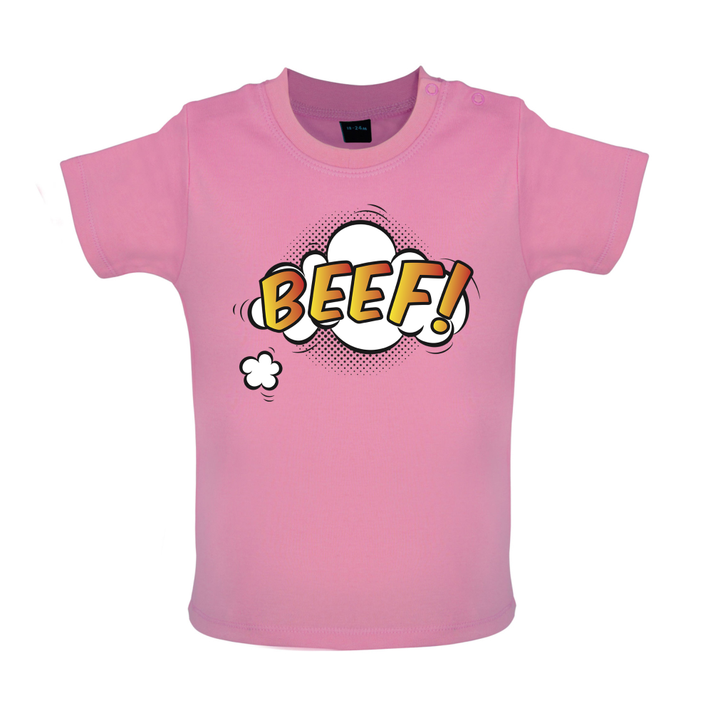 BEEF Word Art Baby T Shirt