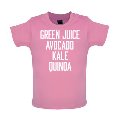 Green Juice Avocado Kale Baby T Shirt