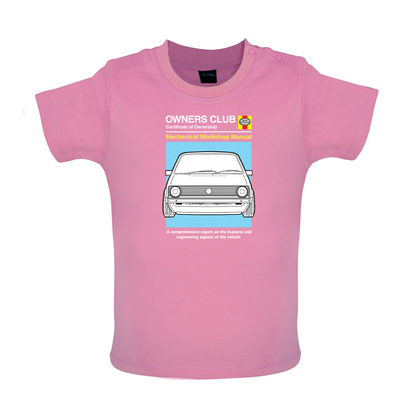 Car Owners Manual Golf MK1 Baby T Shirt