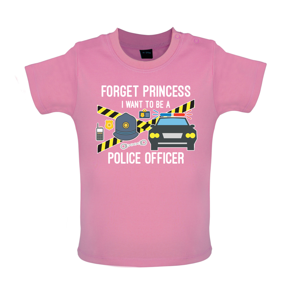 Forget Princess Police Officer Kids T Shirt