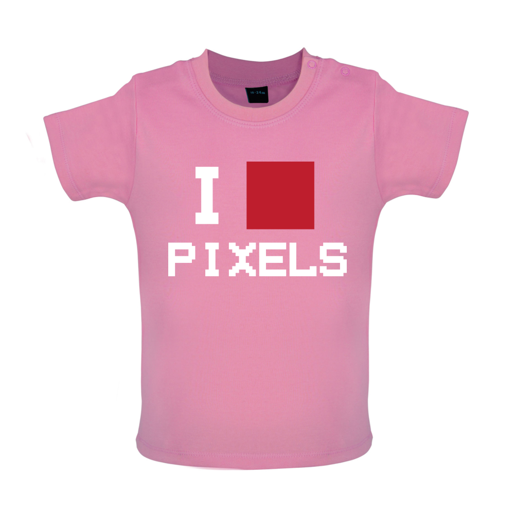 Pixel Heart Baby T Shirt