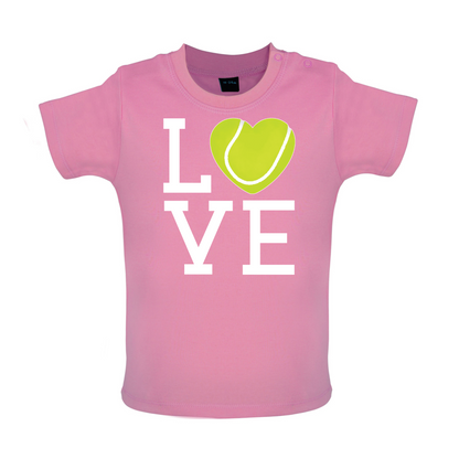 I Love Tennis Baby T Shirt
