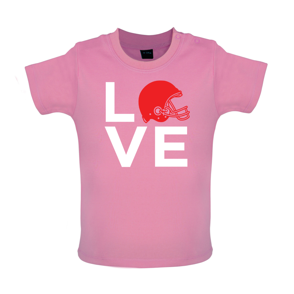 Love Helmet Baby T Shirt