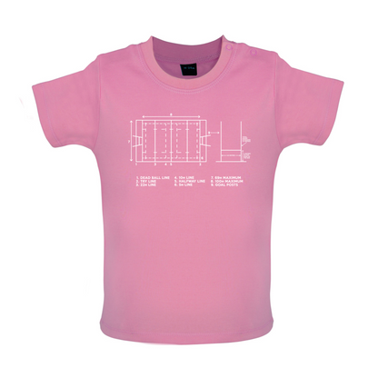 Rugby Pitch Diagram Baby T Shirt