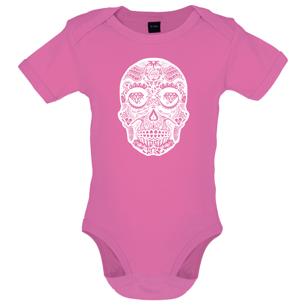 Mexican Sugar Candy Skull Baby T Shirt