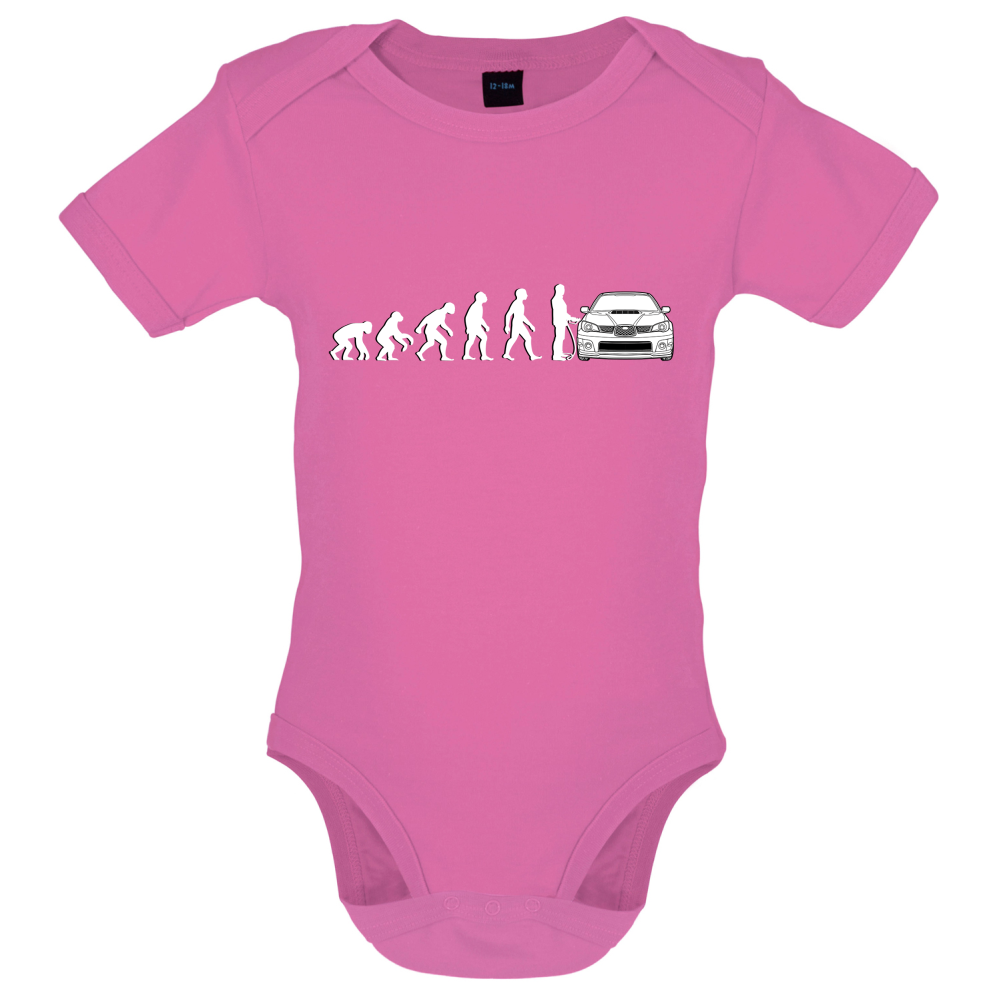 Evolution of Man Impreza Driver Baby T Shirt