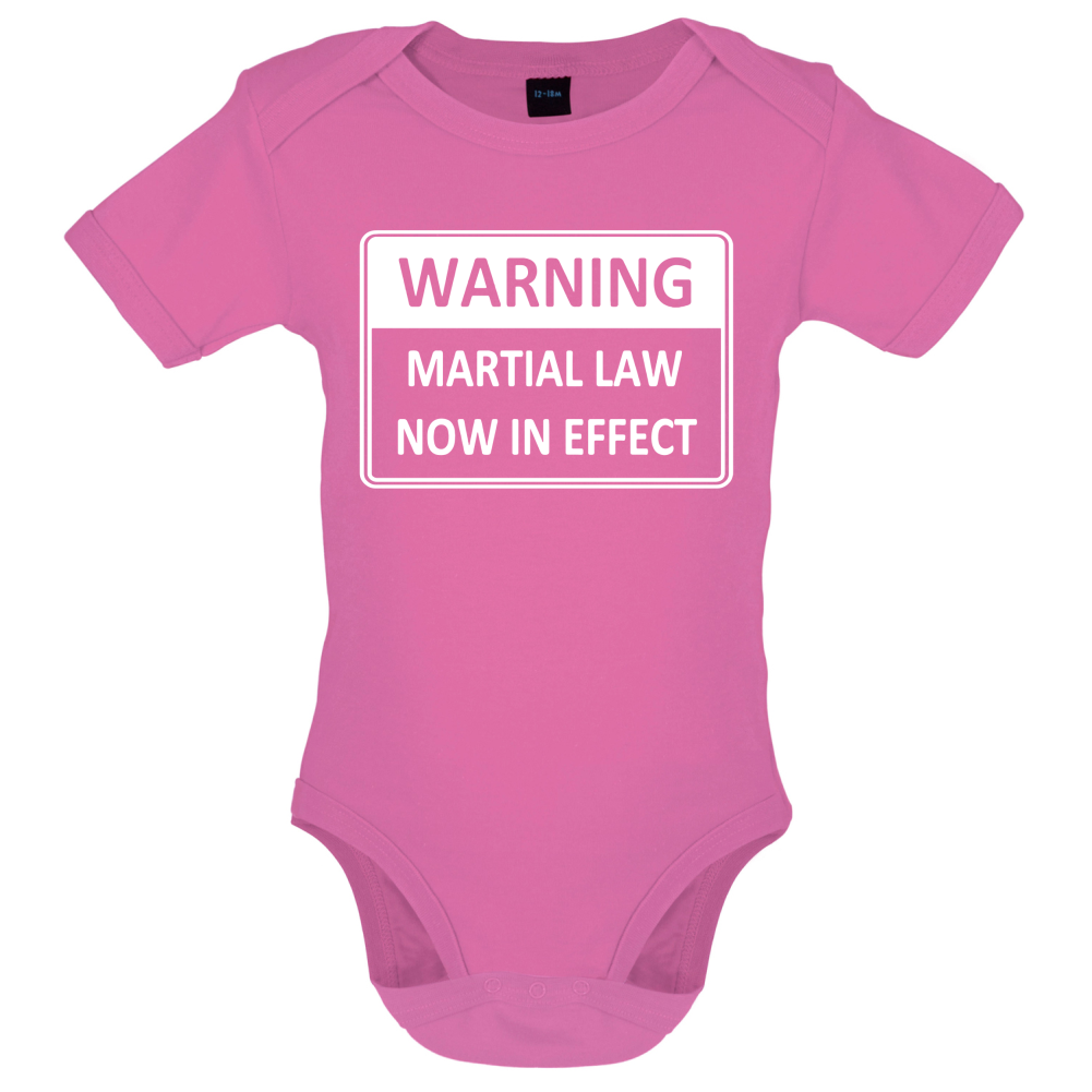 Warning Martial Law Now in Effect Baby T Shirt