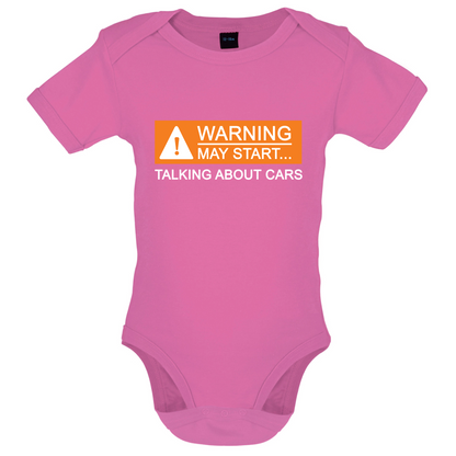 Warning May Start Talking about Cars Baby T Shirt