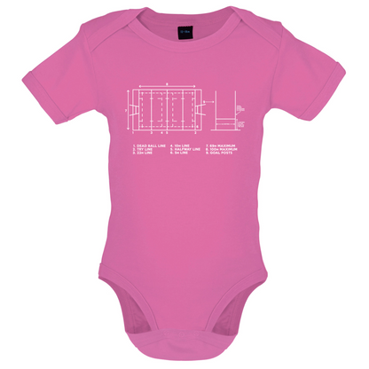 Rugby Pitch Diagram Baby T Shirt