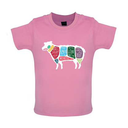 Butcher Sheep Diagram Baby T Shirt