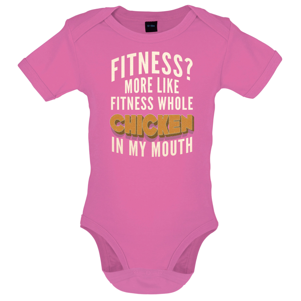 Fitness Chicken In My Mouth Baby T Shirt