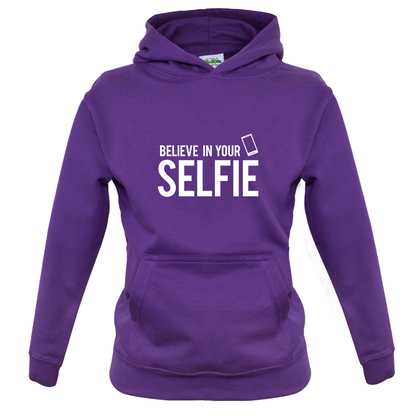 Believe In Your Selfie Kids T Shirt