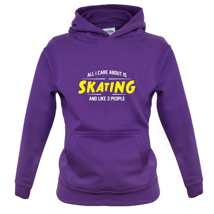 All I Care About Is Skating Kids T Shirt