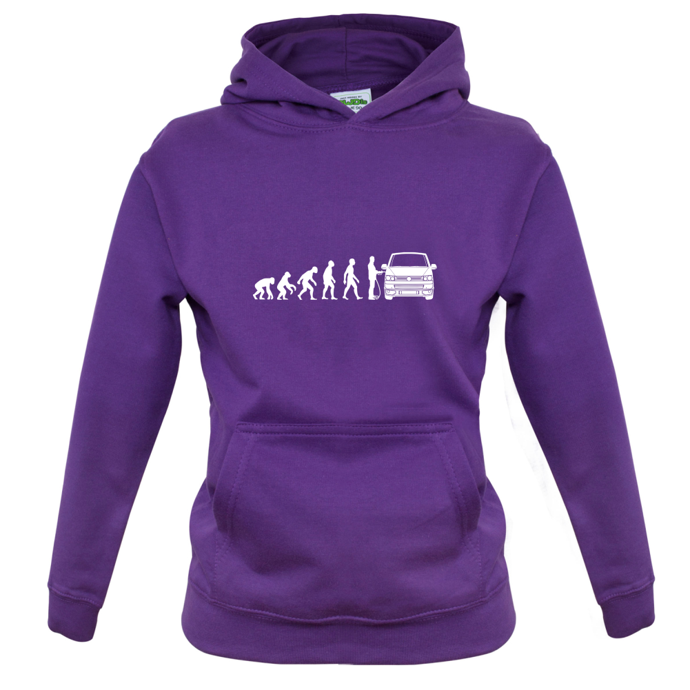 Evolution Of Man T5 Campervan Kids T Shirt