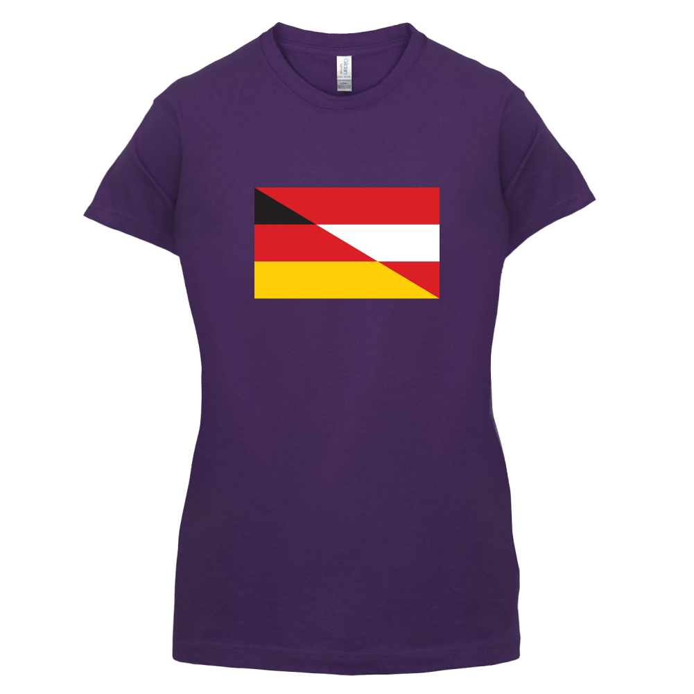 Half German Half Austrian Flag T Shirt