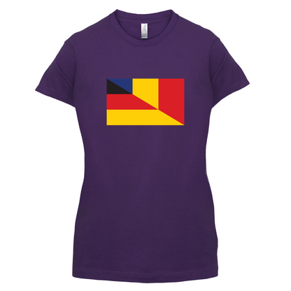 Half German Half Romanian Flag T Shirt