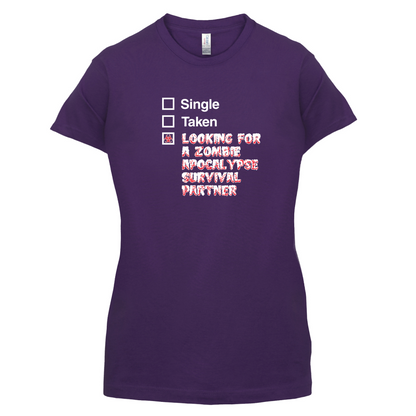 Single Taken Zombie Apocalypse T Shirt