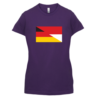Half German Half Polish Flag T Shirt