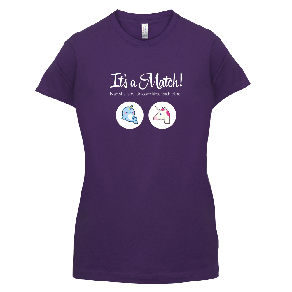 It's A Match Narwhal and Unicorn T Shirt