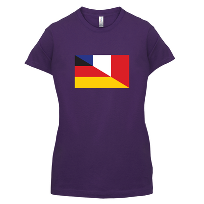 Half German Half French Flag T Shirt
