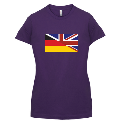 Half German Half British Flag T Shirt