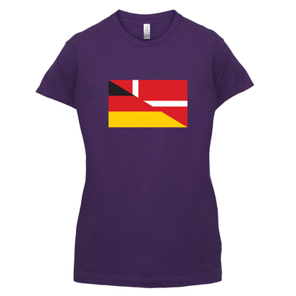 Half German Half Danish Flag T Shirt