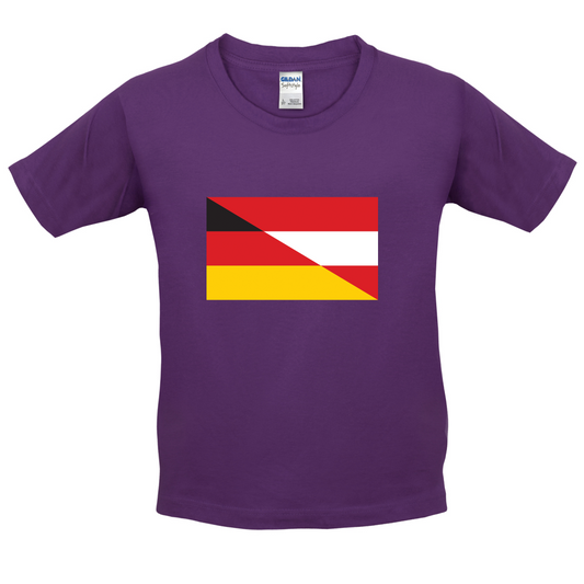Half German Half Austrian Flag Kids T Shirt