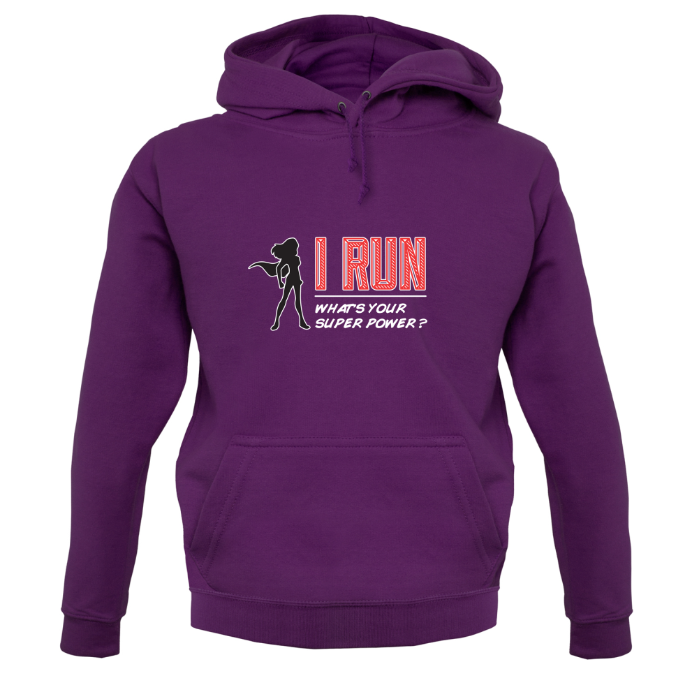 I Run Whats Your Super Power FEMALE Design T Shirt