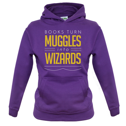 Books Turn Muggles Into Wizzards Kids T Shirt