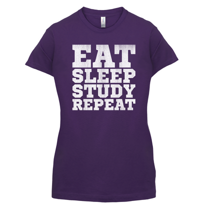 Eat Sleep Study Repeat T Shirt