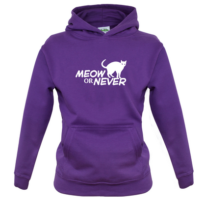 Meow Or Never Kids T Shirt