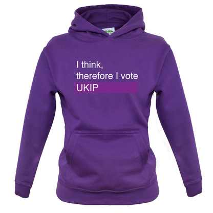 I think, therefore I vote UKIP Kids T Shirt