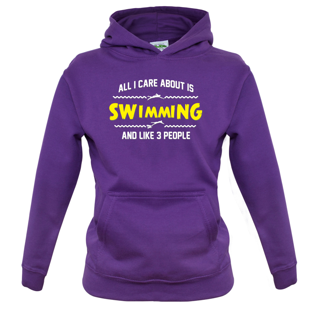 All I Care About Is Swimming Kids T Shirt